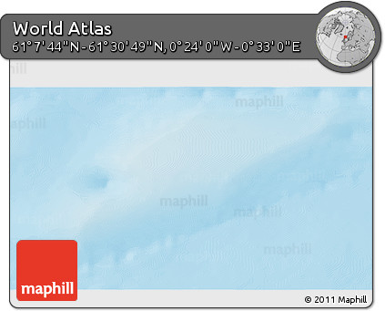 Shaded Relief 3D Map of the Area around 61° 19' 16" N, 0° 4' 30" E