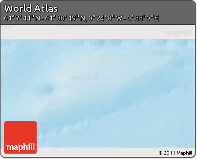 Shaded Relief 3D Map of the Area around 61° 19' 16" N, 0° 4' 30" E
