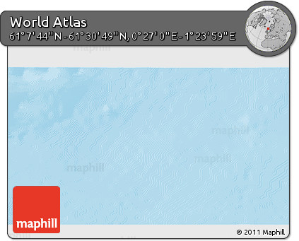 Physical 3D Map of the Area around 61° 19' 16" N, 0° 55' 29" E