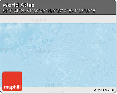 Physical 3D Map of the Area around 61° 19' 16" N, 0° 55' 29" E