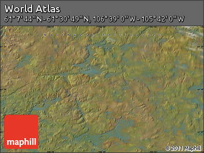 Satellite Map of the Area around 61° 19' 16" N, 106° 10' 30" W