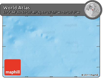 Physical Map of the Area around 61° 19' 16" N, 10° 58' 29" W