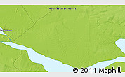 Physical 3D Map of the area around 61° 19' 16" N, 117° 13' 29" W