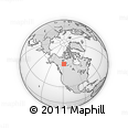Outline Map of the Area around 61° 19' 16" N, 118° 55' 30" W, rectangular outline