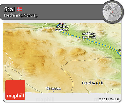 Physical Panoramic Map of Stai