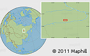 Savanna Style Location Map of the area around 61° 19' 16" N, 124° 10' 30" E