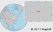Gray Location Map of the area around 61° 19' 16" N, 126° 43' 29" E