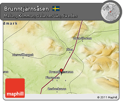 Physical 3D Map of Brunntjärnsåsen