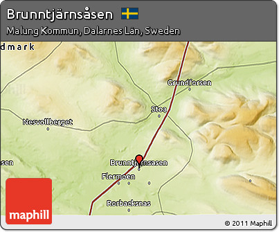 Physical 3D Map of Brunntjärnsåsen