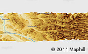 Physical Panoramic Map of the area around 61° 19' 16" N, 134° 13' 29" W