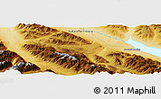 Physical Panoramic Map of Burwash Landing