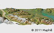 Satellite Panoramic Map of Burwash Landing