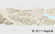 Shaded Relief Panoramic Map of Burwash Landing