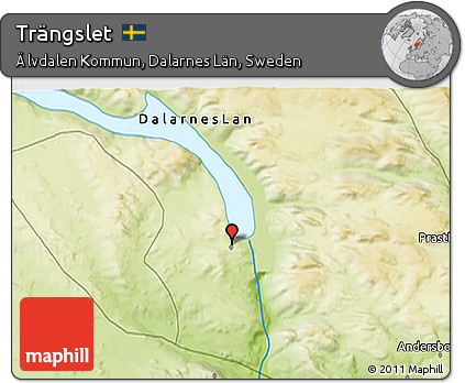 Physical 3D Map of Trängslet