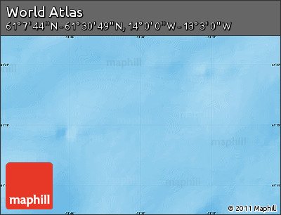 Shaded Relief Map of the Area around 61° 19' 16" N, 13° 31' 30" W