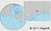 Gray Location Map of the area around 61° 19' 16" N, 151° 13' 29" W