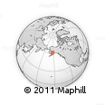 Outline Map of the Area around 61° 19' 16" N, 153° 46' 30" W, rectangular outline