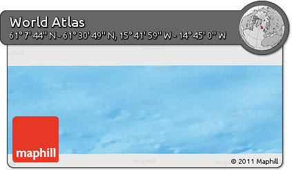 Shaded Relief Panoramic Map of the Area around 61° 19' 16" N, 15° 13' 29" W