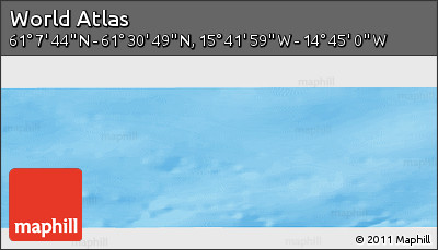 Shaded Relief Panoramic Map of the Area around 61° 19' 16" N, 15° 13' 29" W