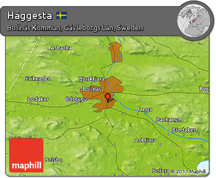 Physical 3D Map of Häggesta