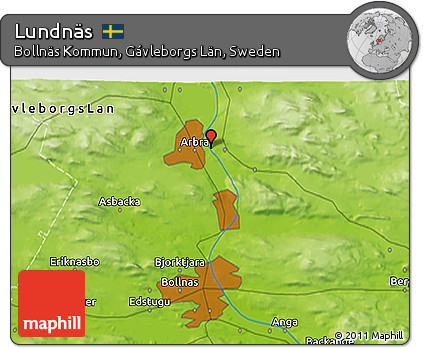 Physical 3D Map of Lundnäs