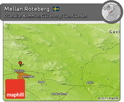 Physical 3D Map of Mellan Roteberg