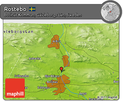 Physical 3D Map of Röstebo