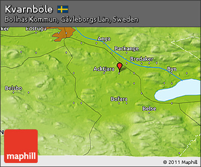 Physical 3D Map of Kvarnböle