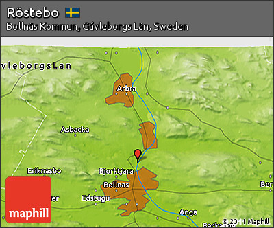 Physical 3D Map of Röstebo