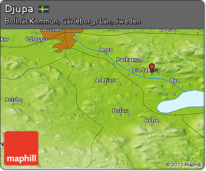 Physical 3D Map of Djupa