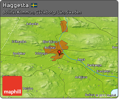 Physical 3D Map of Häggesta