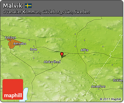 Physical 3D Map of Malvik