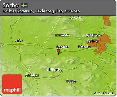 Physical 3D Map of Sörbo