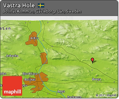 Physical 3D Map of Västra Höle