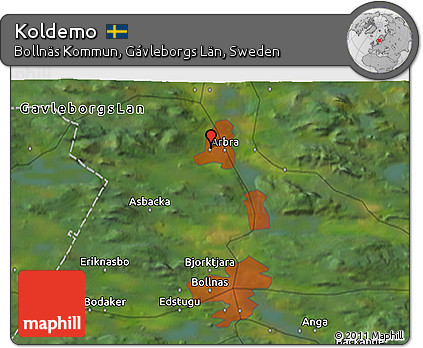 Satellite 3D Map of Koldemo