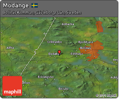 Satellite 3D Map of Mödänge