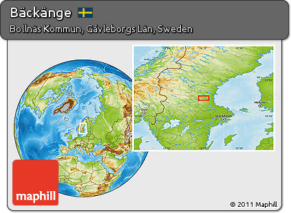 Physical Location Map of Bäckänge