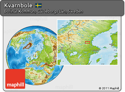 Physical Location Map of Kvarnböle