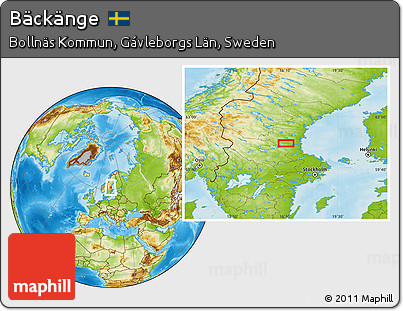 Physical Location Map of Bäckänge
