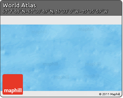 Physical 3D Map of the Area around 61° 19' 16" N, 16° 4' 29" W