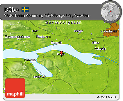 Physical 3D Map of Dåbo