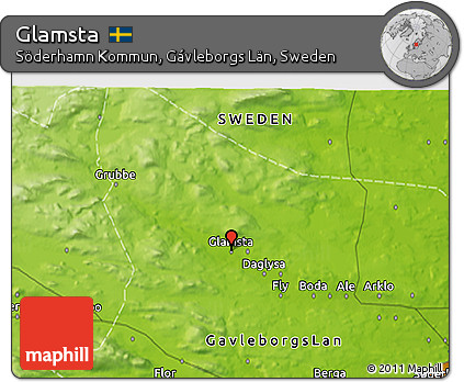 Physical 3D Map of Glamsta
