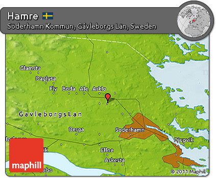 Physical 3D Map of Hamre