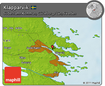 Physical 3D Map of Klapparvik