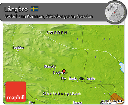 Physical 3D Map of Långbro