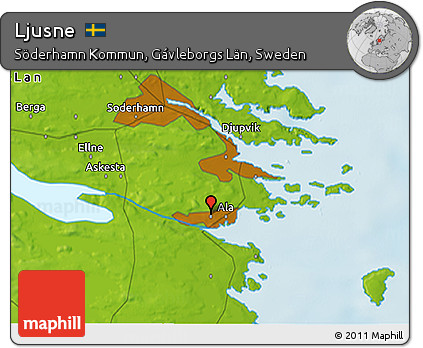 Physical 3D Map of Ljusne
