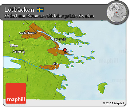Physical 3D Map of Lötbäcken