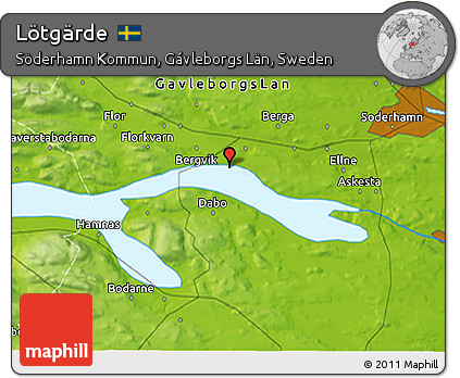 Physical 3D Map of Lötgärde