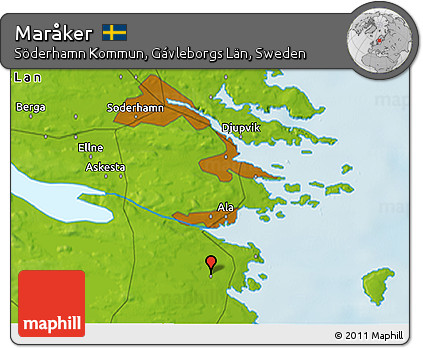 Physical 3D Map of Maråker