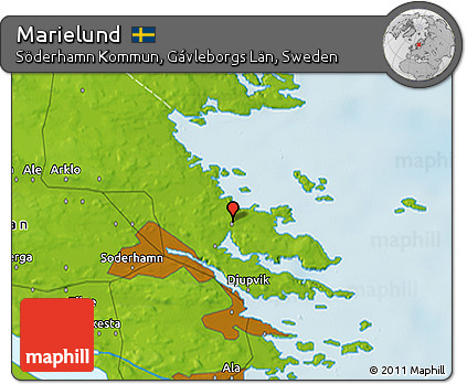 Physical 3D Map of Marielund